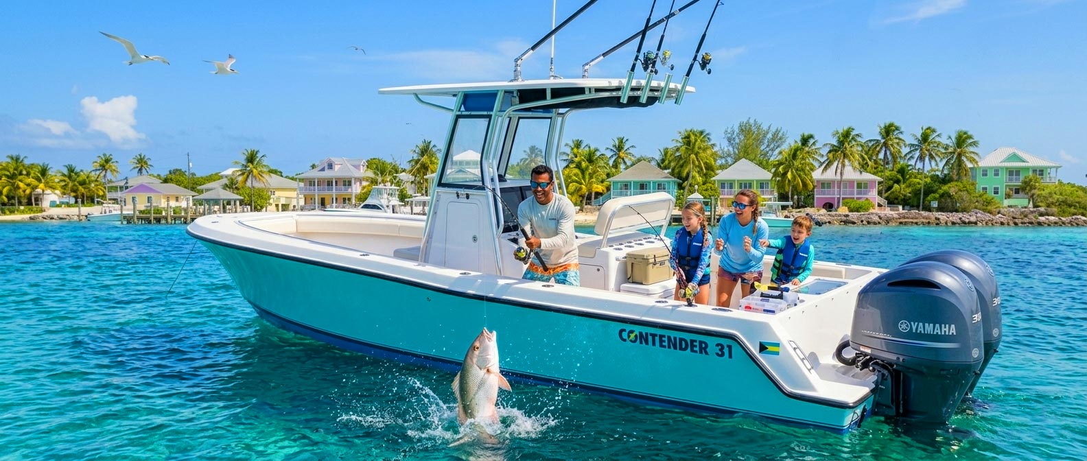 02-Bahamian-Bliss---Exploring-Green-Turtle-Cay-by-Boat-fishing-family
